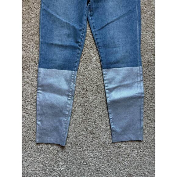 NWT Sam Edelman The Kitten Mid Rise Skinny Ankle Jeans Blue/Silver Women's 12/31 - Picture 4 of 11